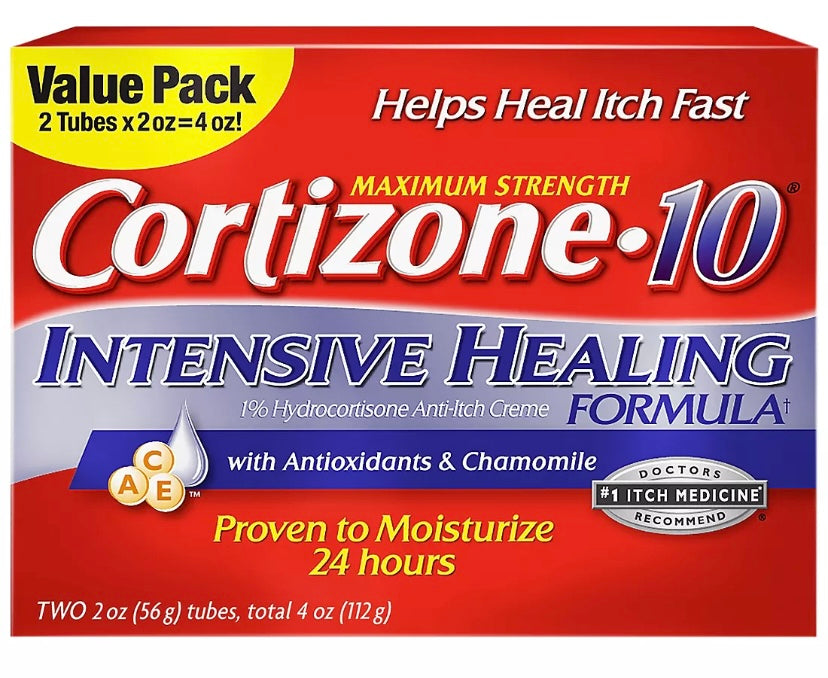 Cortizone 10 Intensive Healing Cream, 2 pack of 56g